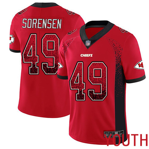 Youth Kansas City Chiefs #49 Sorensen Daniel Limited Red Rush Drift Fashion Nike NFL Jersey
